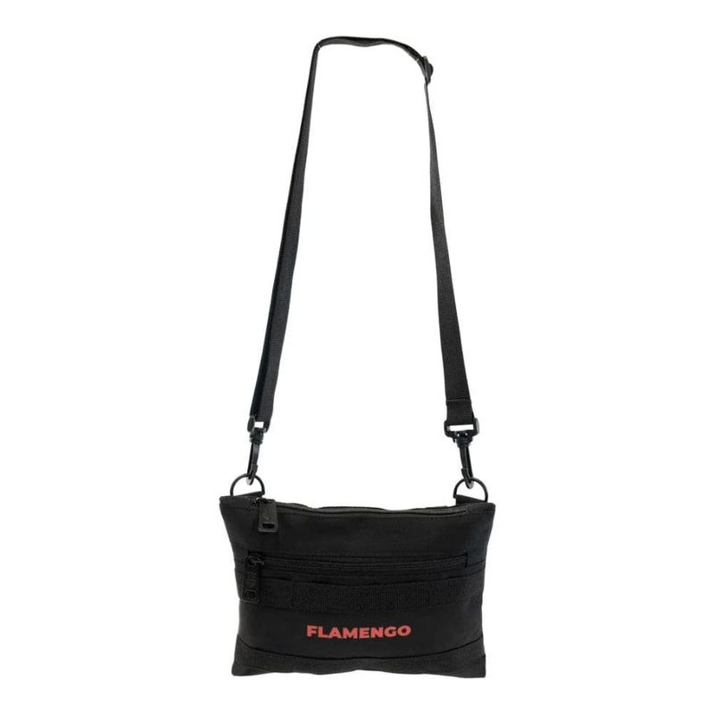 mochila esportiva xeryus flamengo 19l bolsa transversal removível preto 14013 (mp)