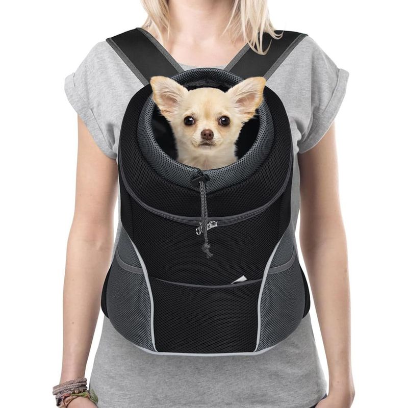 mochila para cães yudodo tamanho m preto a-bi
