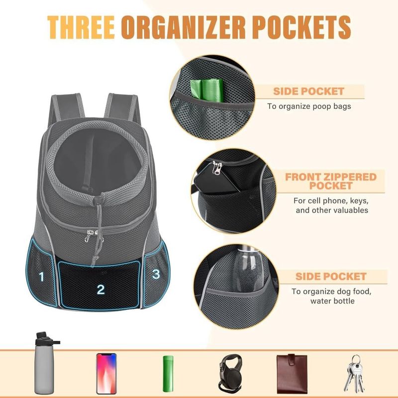 mochila para cães yudodo tamanho m preto a-bi