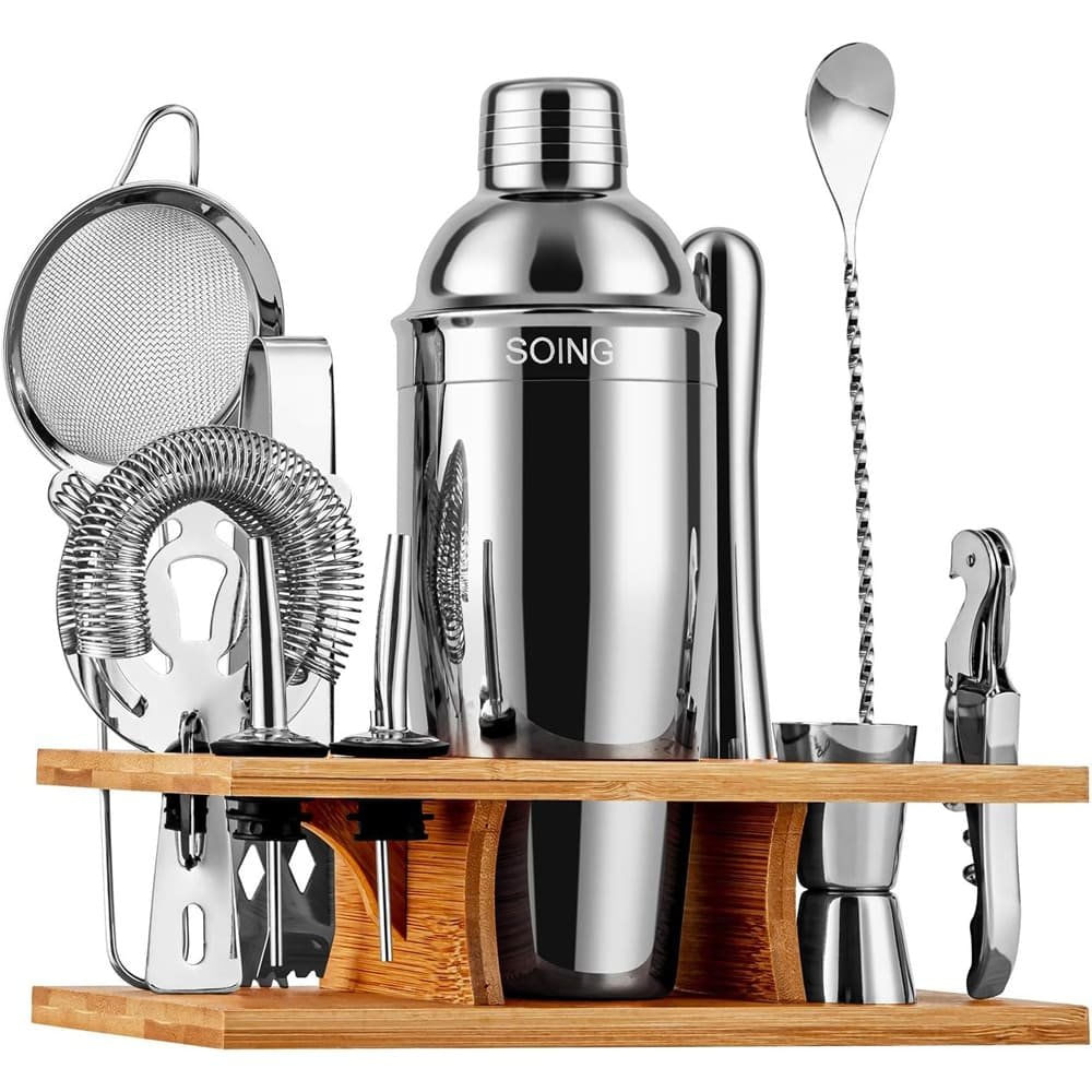 Kit Bartender 11 Peças Soing Prata