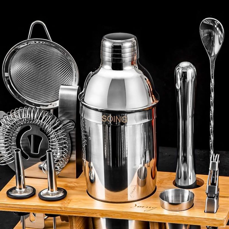 kit bartender 11 peças soing prata a-bi