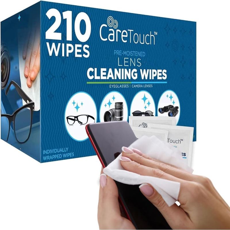 lenço de limpeza 210 unidades care touch limpeza de lentes a-bi