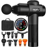 massageador de percussão toloco com 10 cabeças de massagem preta a-bi
