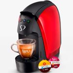 máquina de bebida três corações luna automática vermelha