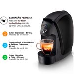 máquina de bebida três corações luna automática preto