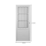 porta de alumínio com postigo mgm 3 vidros mini boreal lado esquerdo 210x80cm sólido branco (mp)