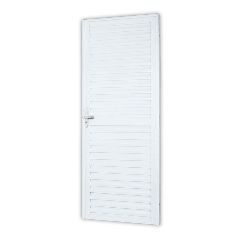 porta mista aço e alumínio laminada lado direito mgm 210x60cm soft branco (mp)