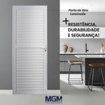 porta mista aço e alumínio laminada lado direito mgm 210x60cm soft branco (mp)