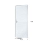 porta de alumínio laminada lado direito mgm 210x70cm sólido branco (mp)