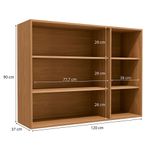 armário aéreo 3 portas kappesberg maxxi canela g767