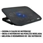 cooler para notebook letron slim led ergonomico e retrátil (mp)