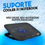 cooler para notebook letron slim led ergonomico e retrátil (mp)