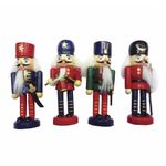 enfeite natalino soldados wincy 4 unidades madeira 11cm (mp)