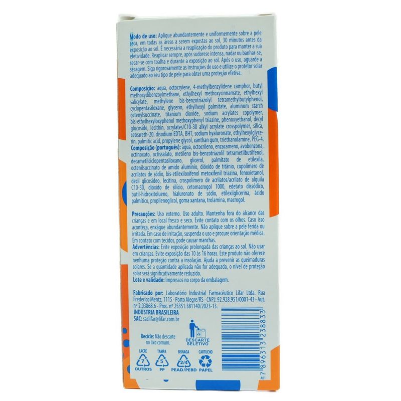 protetor solar facial daaz fps40 60g