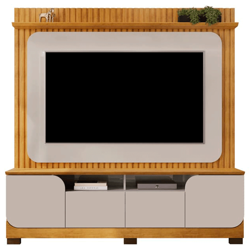 painel home para tv até 65" dj móveis vogue cedro e bali