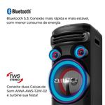 caixa de som torre bluetooth aiwa bivolt aws-t2w-02 (mp)