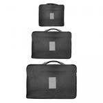 conjunto organizador 6 peças lyor de mala para viagem preto 220331