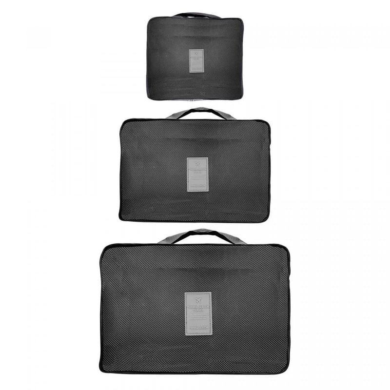 conjunto organizador 6 peças lyor de mala para viagem preto 220331