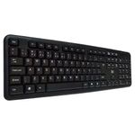teclado usb slim multilaser resistente à água abnt2 tc065 preto (mp)