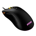 mouse gamer usb pcyes gaius rgb 12400dpi 7 botões preto (mp)