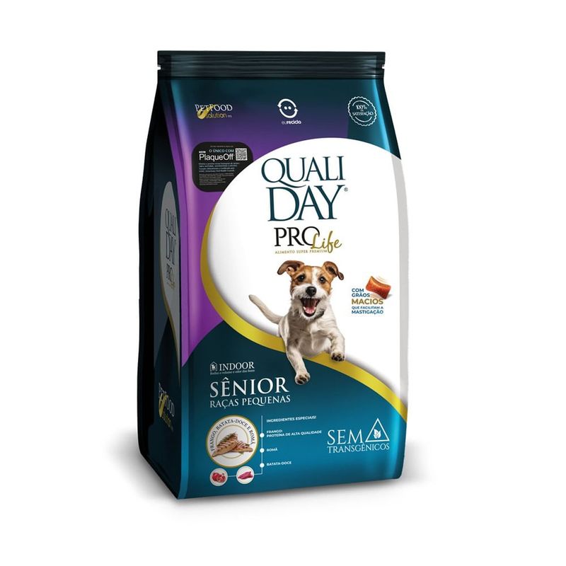 ração para cães sênior qualiday prolife raças pequenas 13kg (mp)
