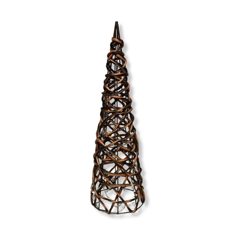 árvore de natal cone tok rústica com led 40cm (mp)