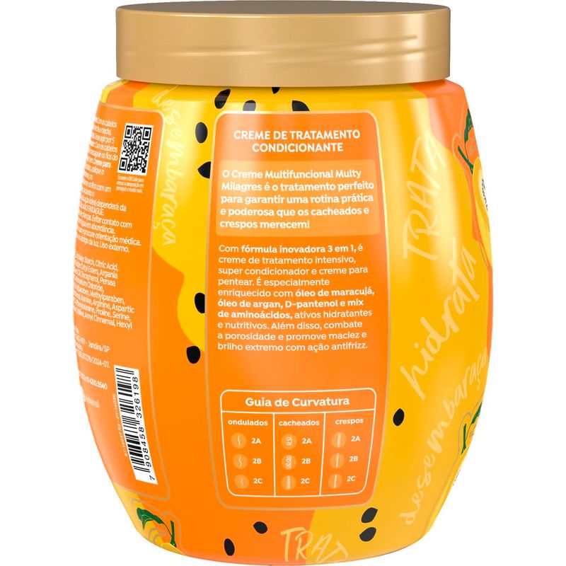 creme salon line 3 em 1 multy milagres maracujá & óleo de argan 1kg