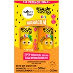 kit salon line kids shampoo 300ml+condicionador 200ml cheirinho de maracujá