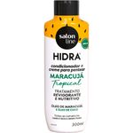 kit 3 em 1 multifuncional salon line shampoo 300ml+condicionador 300ml cheirinho de maracujá