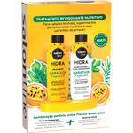 kit 3 em 1 multifuncional salon line shampoo 300ml+condicionador 300ml cheirinho de maracujá