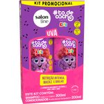 kit salon line kids shampoo 300ml+condicionador 200ml cheirinho de uva