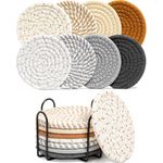 porta-copos 8 peças 11 cm effectyou cortiça com suporte a-bi