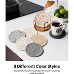 porta-copos 8 peças 11 cm effectyou cortiça com suporte a-bi