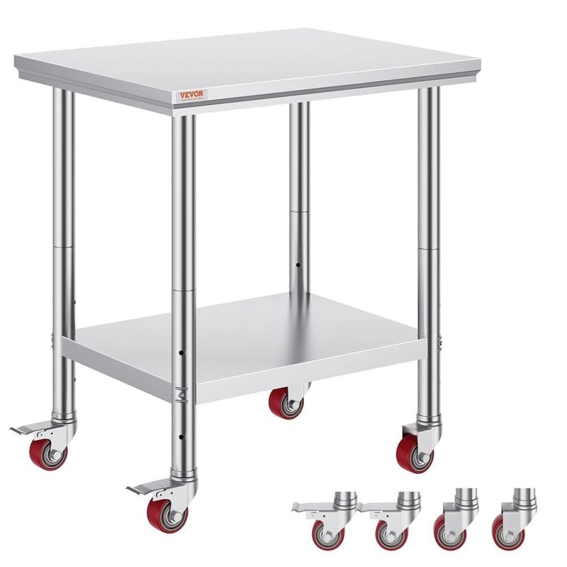 mesa de trabalho vevor aço inox a-bi