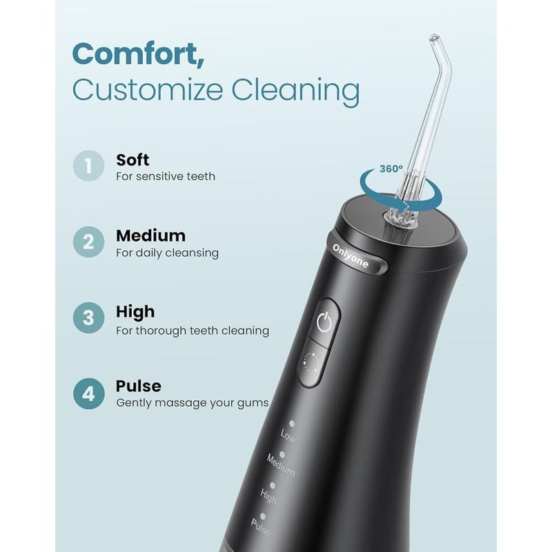 irrigador dental portátil 300ml onlyone a-bi