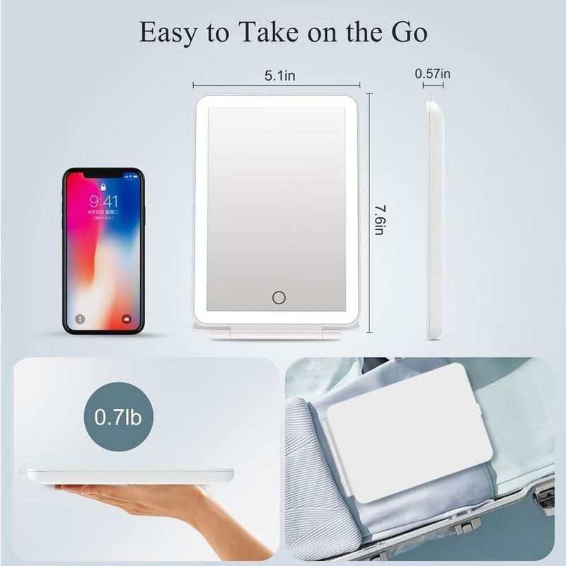 espelho led funtouch branco a-bi