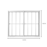 janela de correr em alumínio com grade vidro liso 2 folhas mgm 100x120cm soft branco (mp)