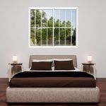 janela de correr em alumínio com grade vidro liso 2 folhas mgm 100x120cm soft branco (mp)