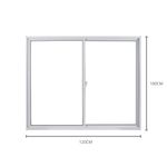 janela de correr em alumínio vidro liso 2 folhas mgm 100x120cm soft branco (mp)