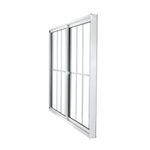 janela de correr em alumínio com grade vidro liso 2 folhas mgm 100x100cm soft branco (mp)