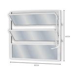 janela basculante de alumínio vidro mini boreal mgm 60x80cm soft branco (mp)