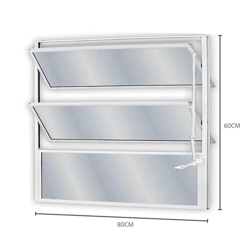 janela basculante de alumínio vidro mini boreal mgm 60x80cm soft branco (mp)