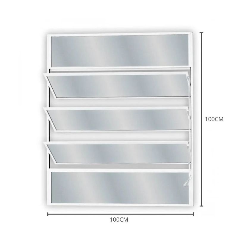 janela basculante de alumínio vidro mini boreal mgm 100x100cm soft branco (mp)