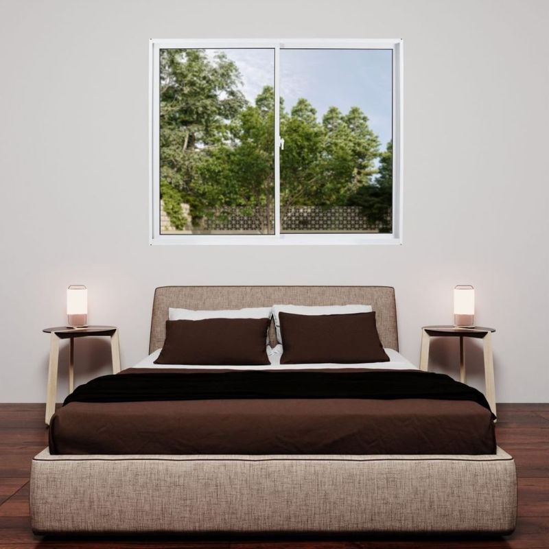 janela de correr em alumínio vidro liso 2 folhas mgm 100x100cm soft branco (mp)
