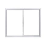 janela de correr em alumínio vidro mini boreal 2 folhas mgm 100x120cm soft branco (mp)