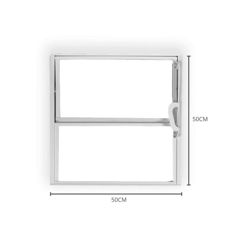 janela basculante de alumínio vidro mini boreal mgm 50x50cm soft branco (mp)