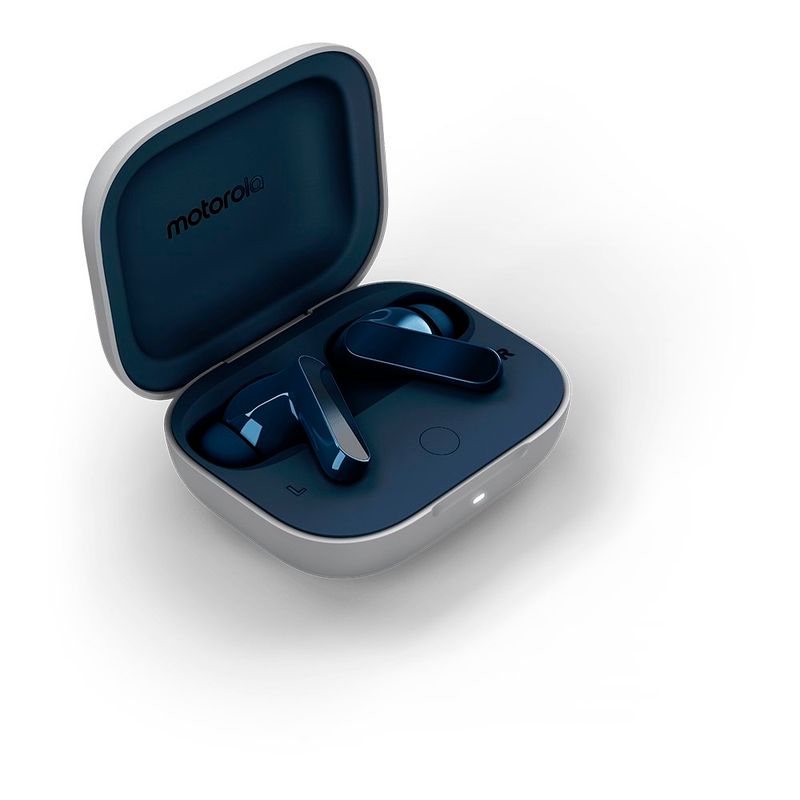 fone de ouvido bluetooth motorola moto buds azul escuro
