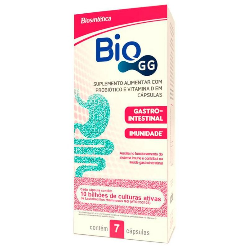 bio gg 10 bilhões+ 1.000ui suplemento alimentar 7 cápsulas biosintetica