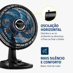 ventilador de mesa mondial super turbo 127v preto e azul vtx-40-crystal (mp)
