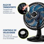 ventilador de mesa mondial super turbo 127v preto e azul vtx-40-crystal (mp)